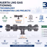 Vaca Muerta LNG Gas Conditioning using 3S Technology for Argentina LNG projects, showing supersonic gas separation, LNG pretreatment, liquefaction and LNG export infrastructure