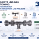 Vaca Muerta LNG Gas Conditioning using 3S Technology for Argentina LNG projects, showing supersonic gas separation, LNG pretreatment, liquefaction and LNG export infrastructure